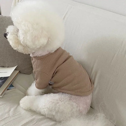 Autumn Winter Dog Shirt Soft Dog Clothes Cute Solid Puppy Bottoming Shirt Fashion Cat Vest Pet Undershirts Bichon Frise Costumes